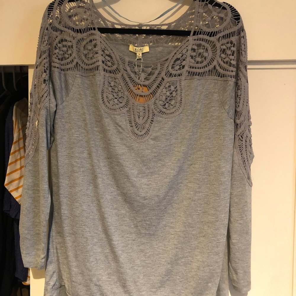 Kori Gray Top - Women's Small